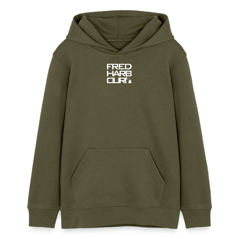 Teenager Unisex Hoodie "Ski & Dog" - Khaki