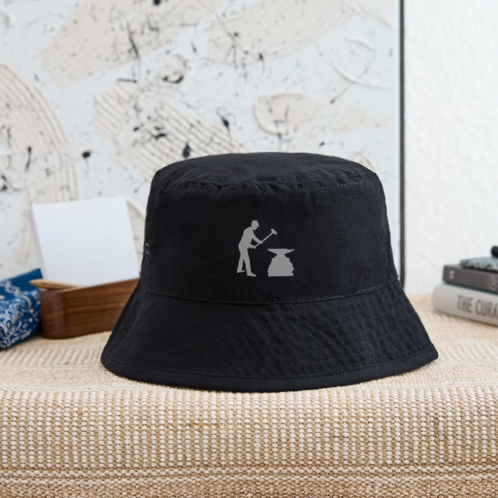 Recycelter Bucket Hat - Schwarz