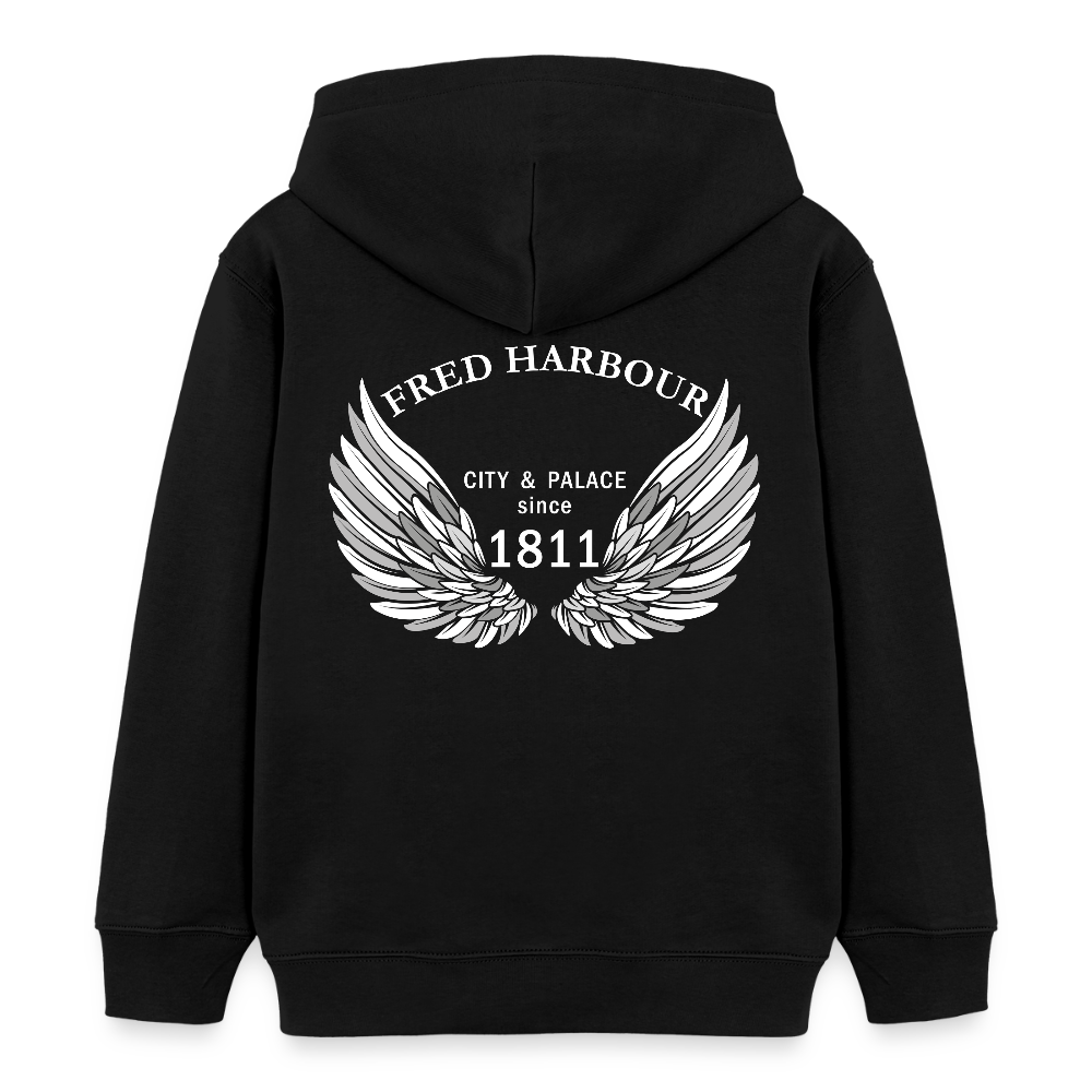 Kids Hoodie "Wings" - Schwarz