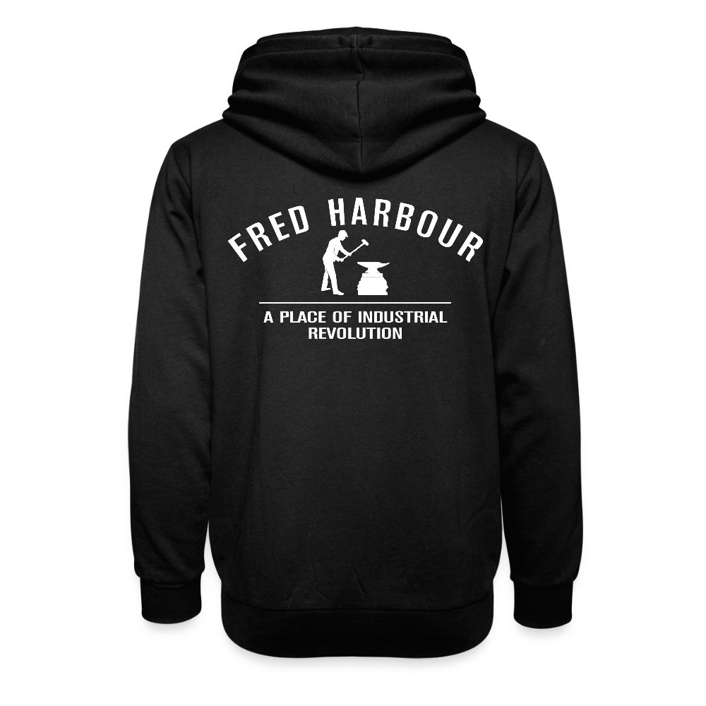 UNISEX Schalkragen Hoodie classic - Schwarz