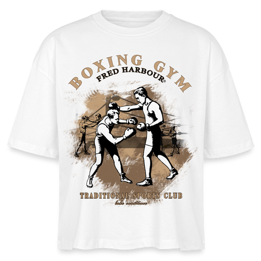 Women Boxy T-Shirt  "boxing one" - Weiß