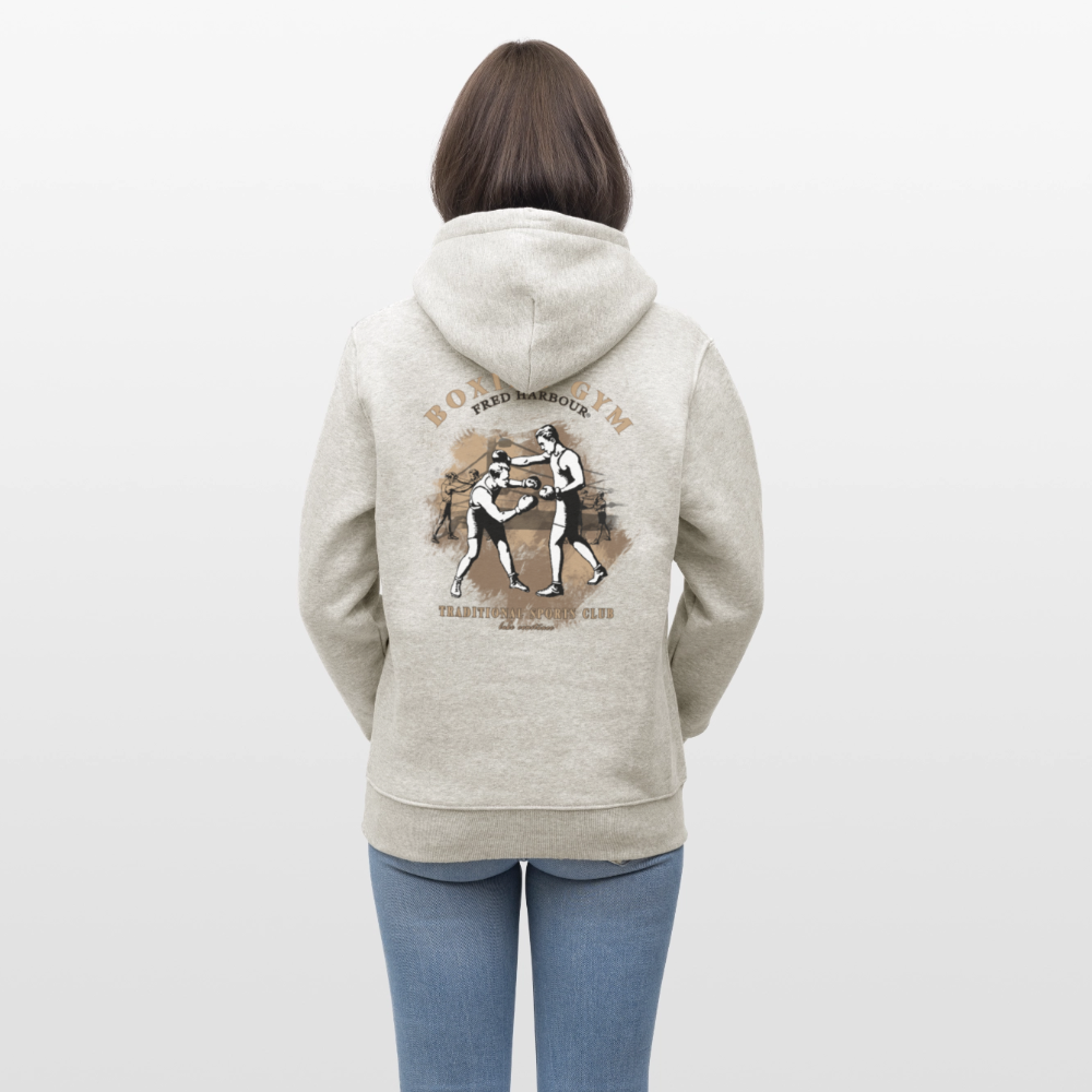 Unisex Hoody "boxing one" - Beige meliert