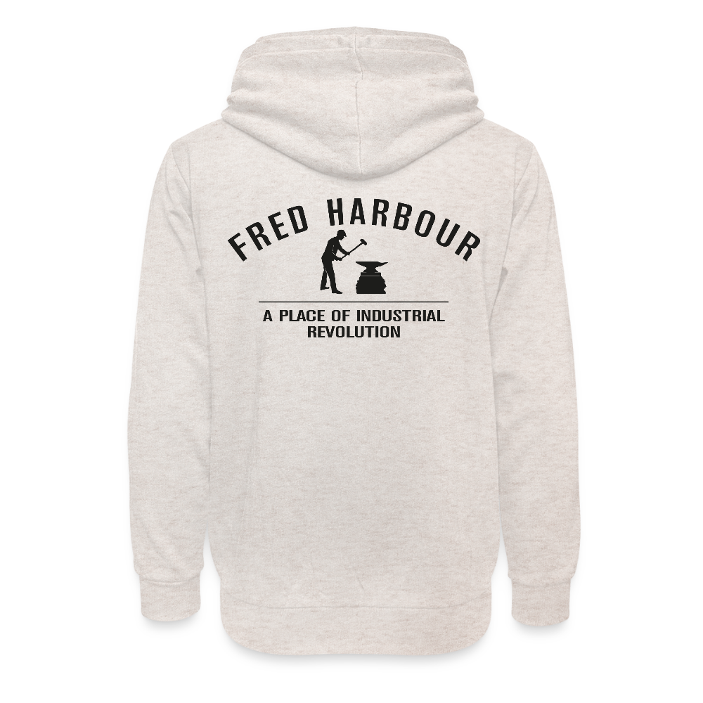 UNISEX Schalkragen Hoodie classic - Beige meliert