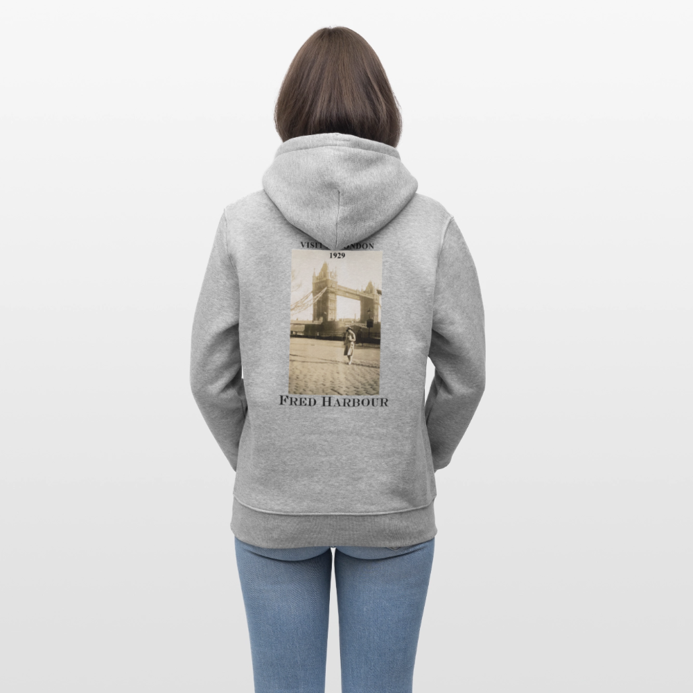 Unisex Hoodie "Bridge" - Grau meliert