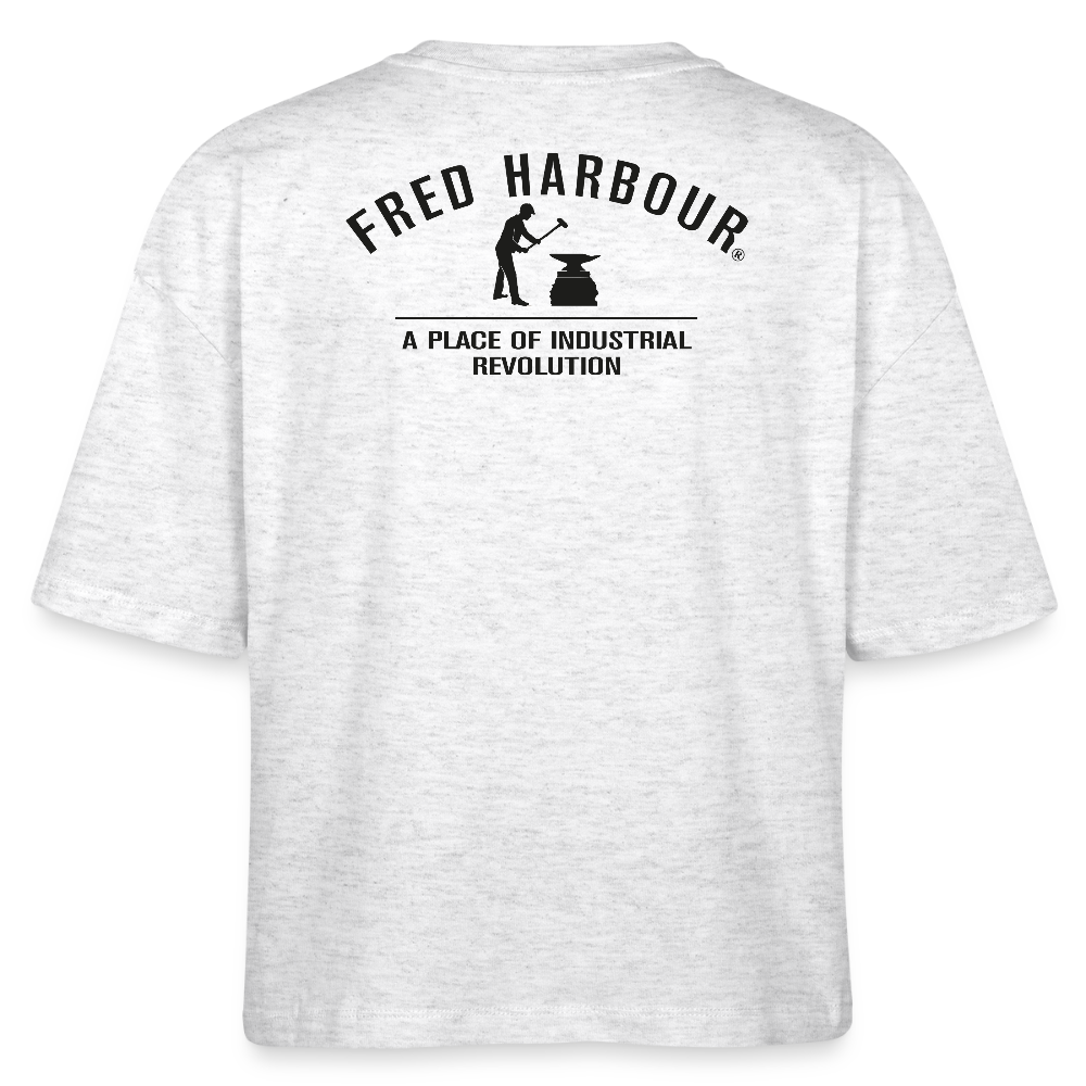 Women Boxy T-Shirt  "Storm" - Weiß meliert