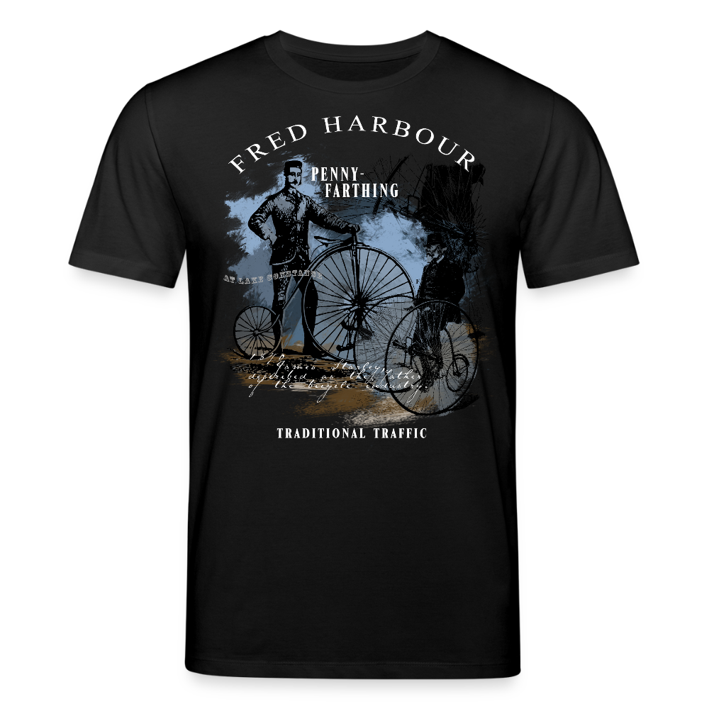 Unisex T-Shirt "penny farthing" - Schwarz
