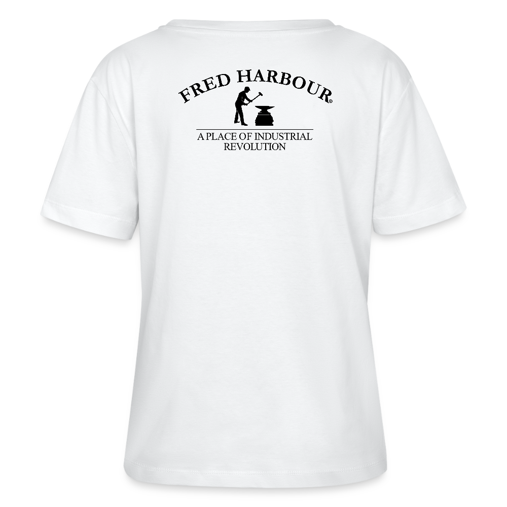 Relaxed Rundhals Women T-Shirt "Wings" - Weiß