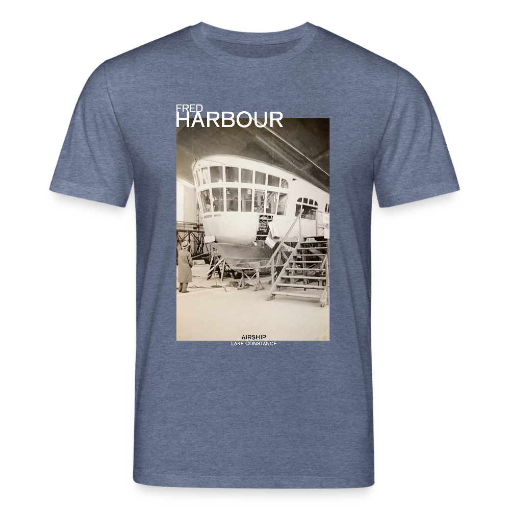 Unisex T-Shirt "Airship 1926" - Dunkelblau meliert
