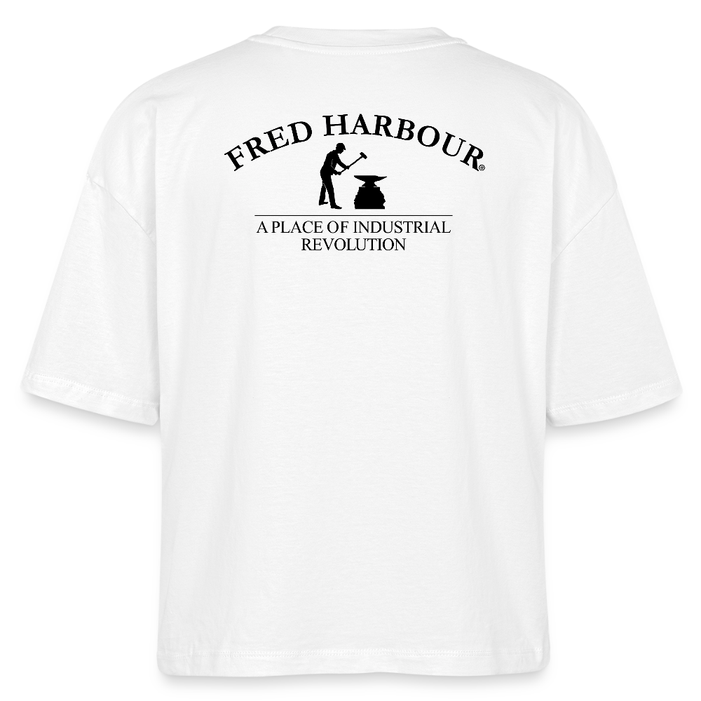 Women Boxy T-Shirt "Wings" - Weiß