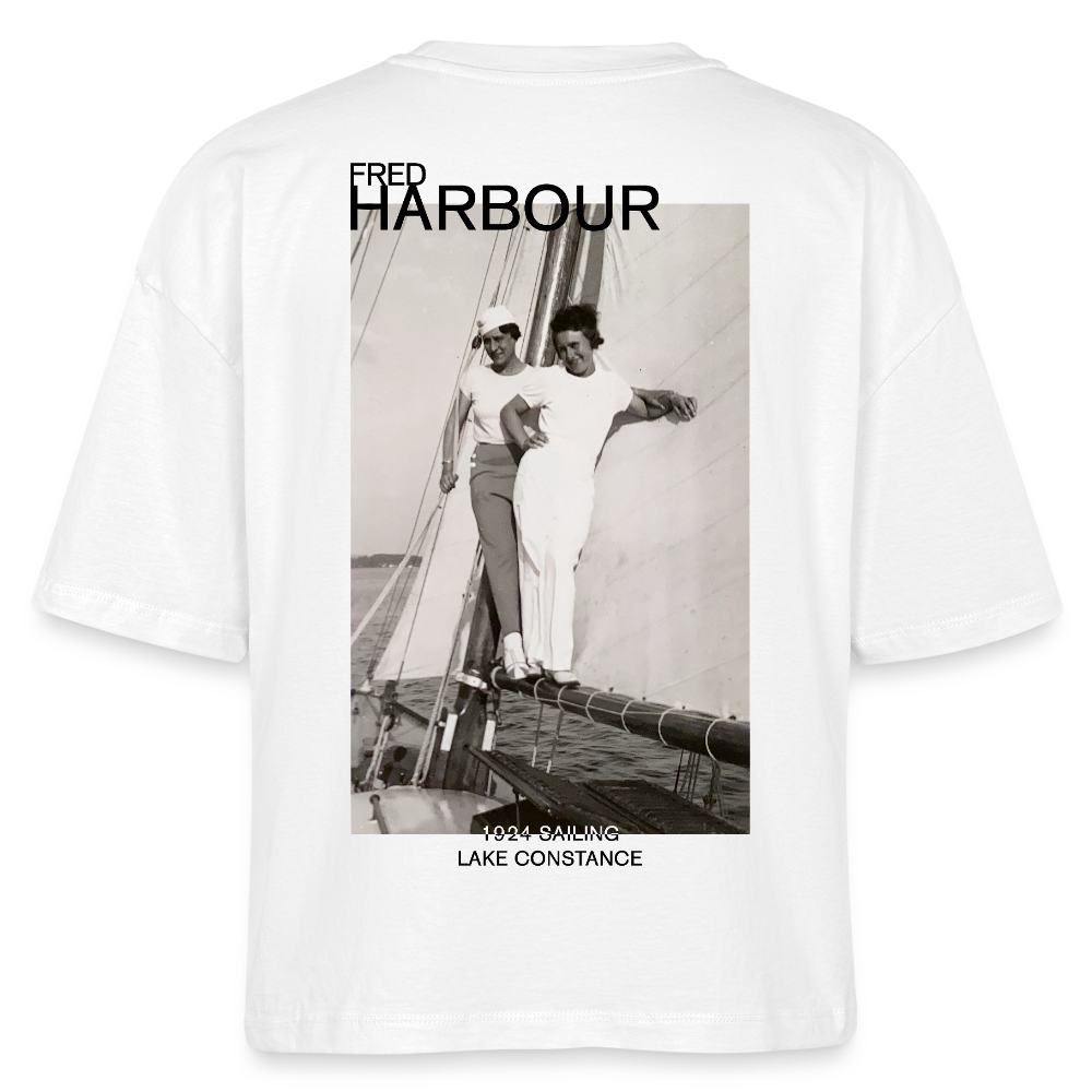 Women Boxy T-Shirt "Sailing II" - Weiß