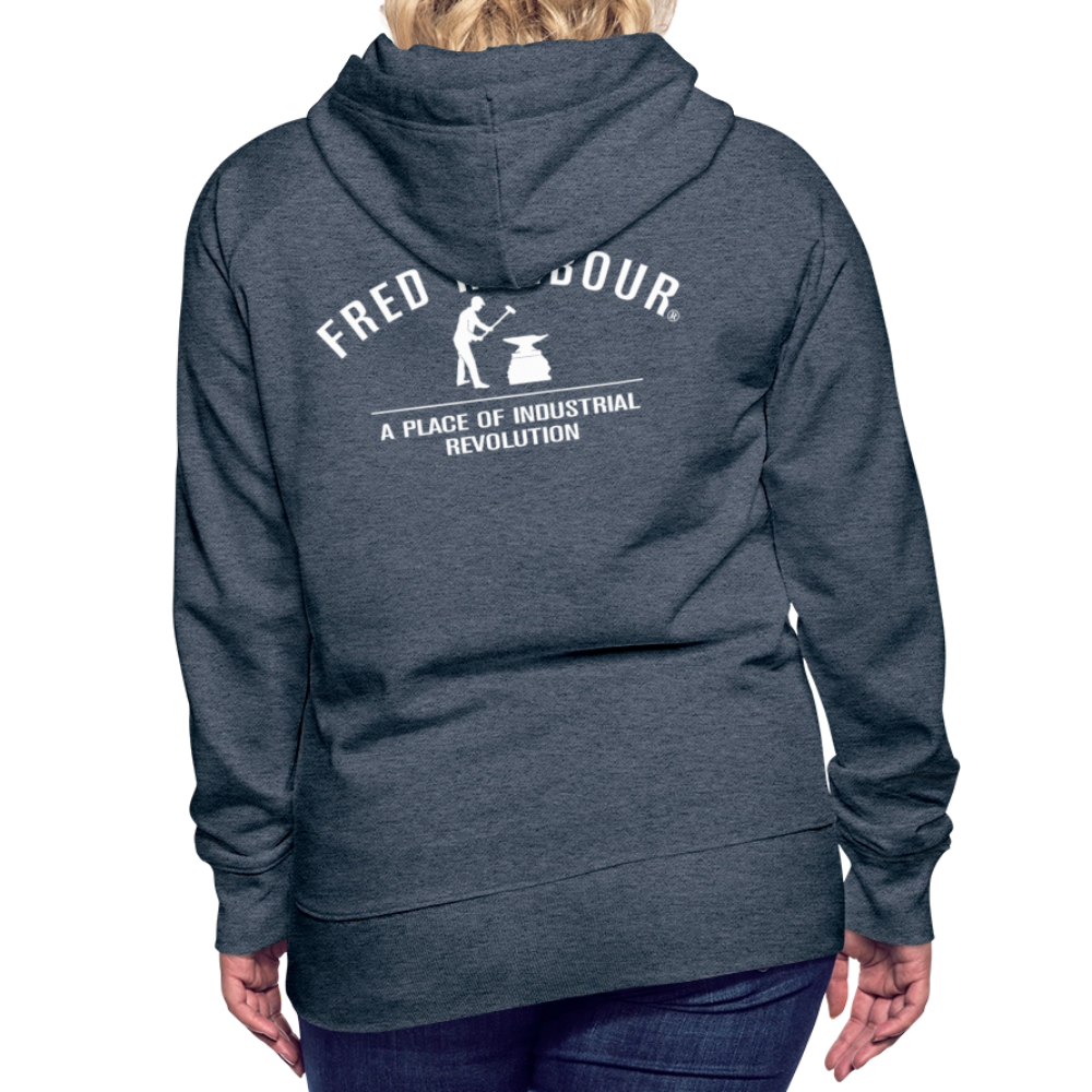 Women´s Premium Hoodie "Classic" - Jeansblau