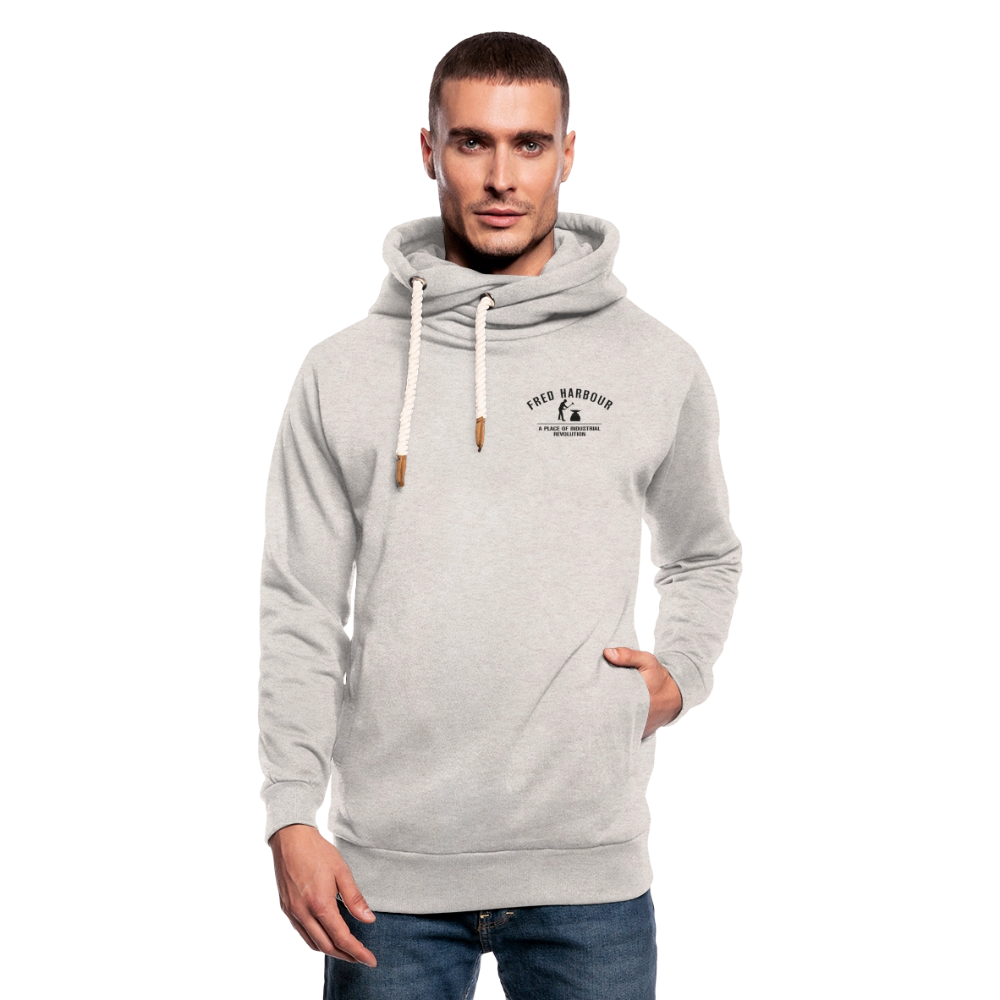 UNISEX Schalkragen Hoodie classic - Beige meliert