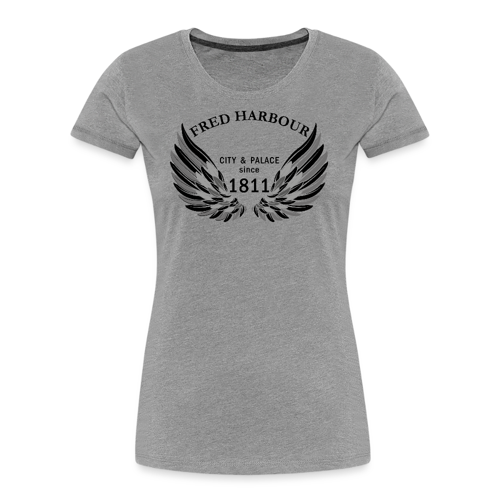Women Premium T-Shirt "Wings" - Grau meliert