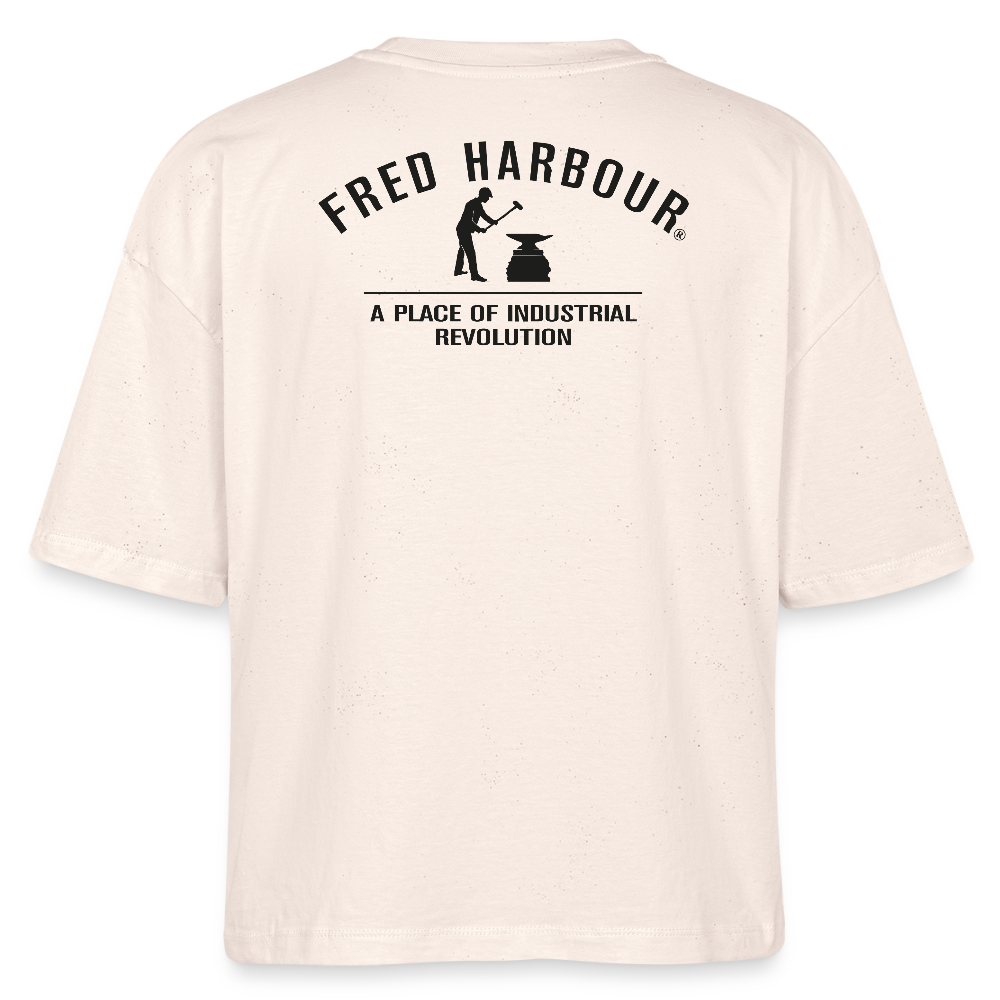 Women Boxy T-Shirt  "boxing one" - Weißgrau