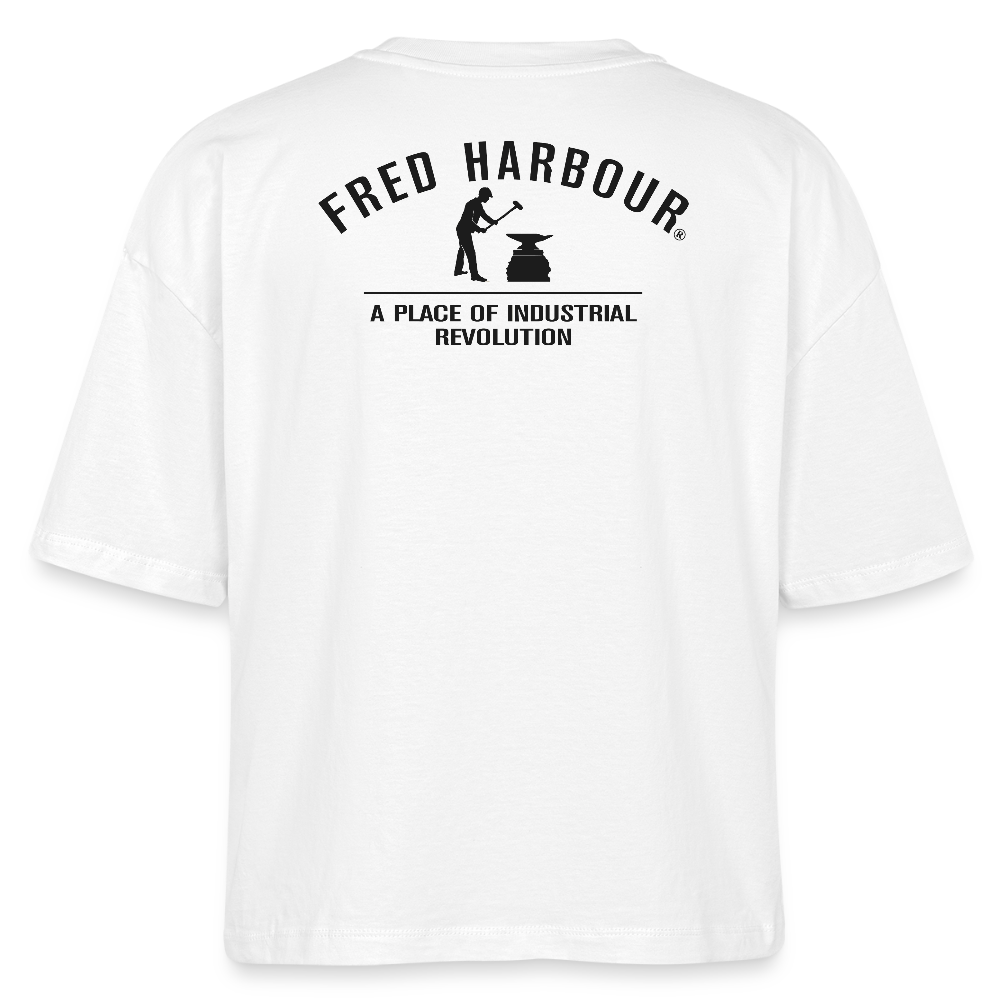 Women Boxy T-Shirt "Union Above" - Weiß