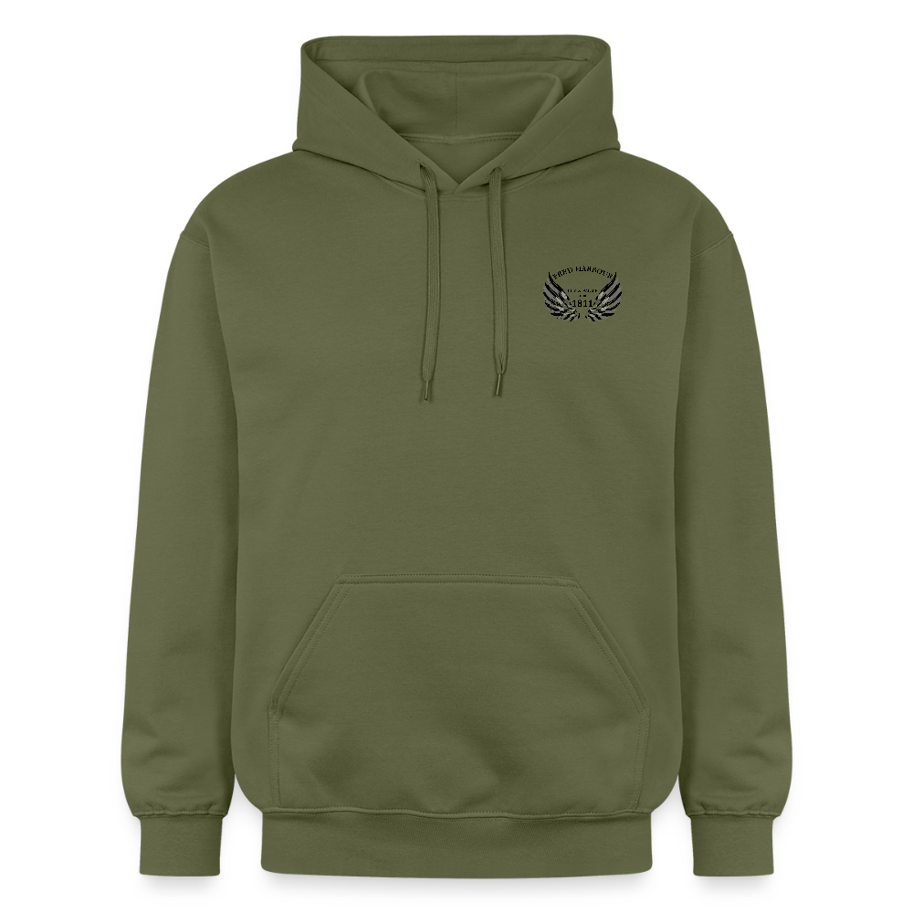 Unisex Hoodie Wings - Militärgrün