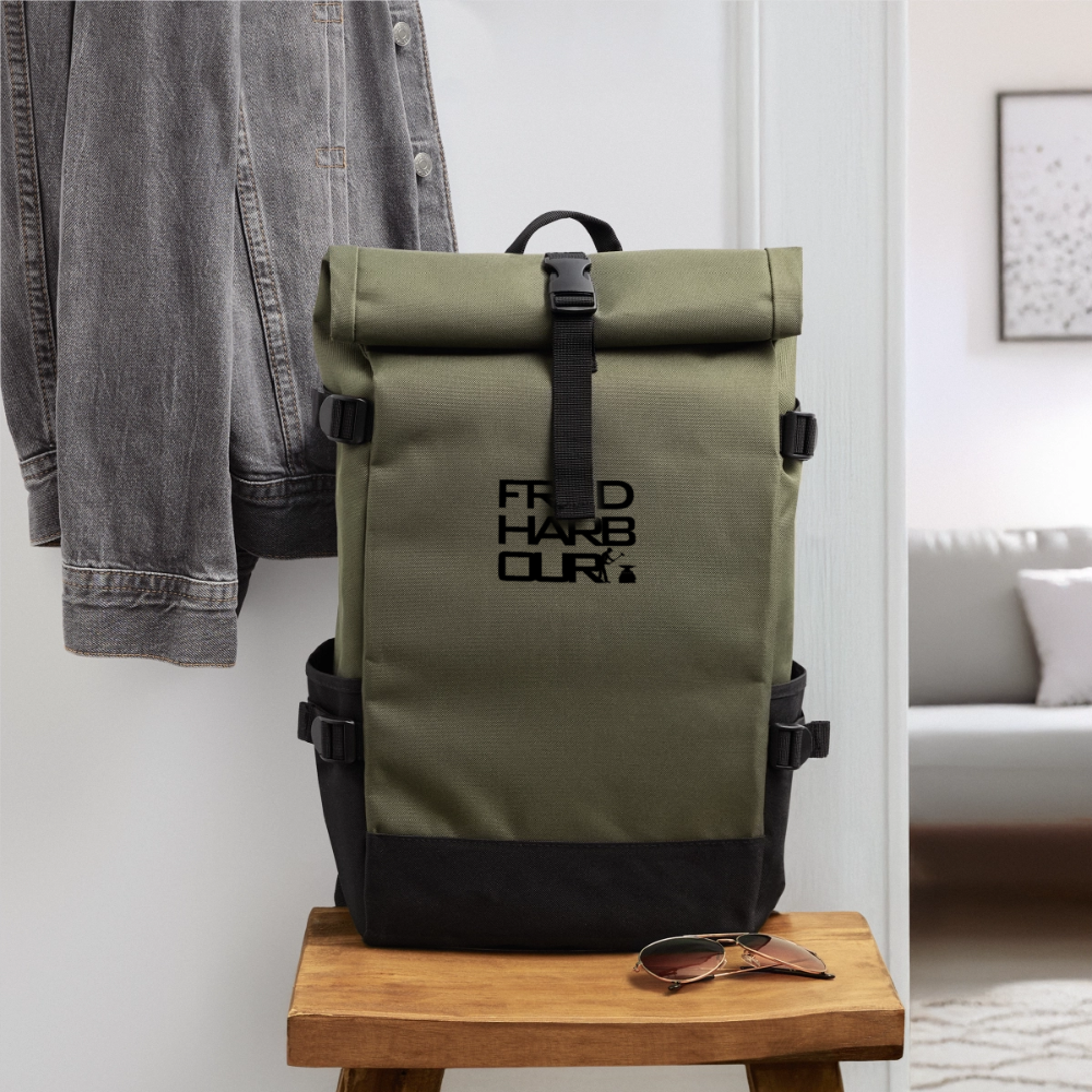 Courier Backpack - Olive/Schwarz