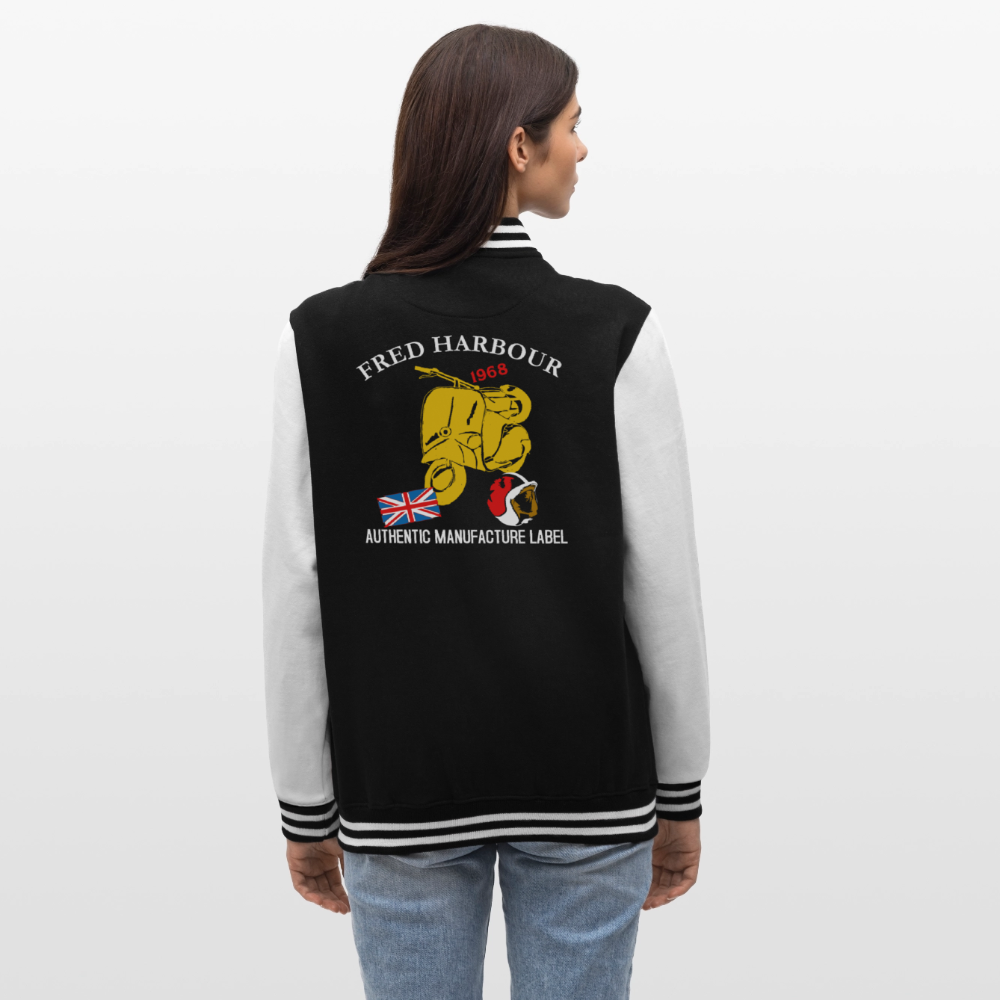 1968 Scooter College Jacket - Schwarz/Weiß