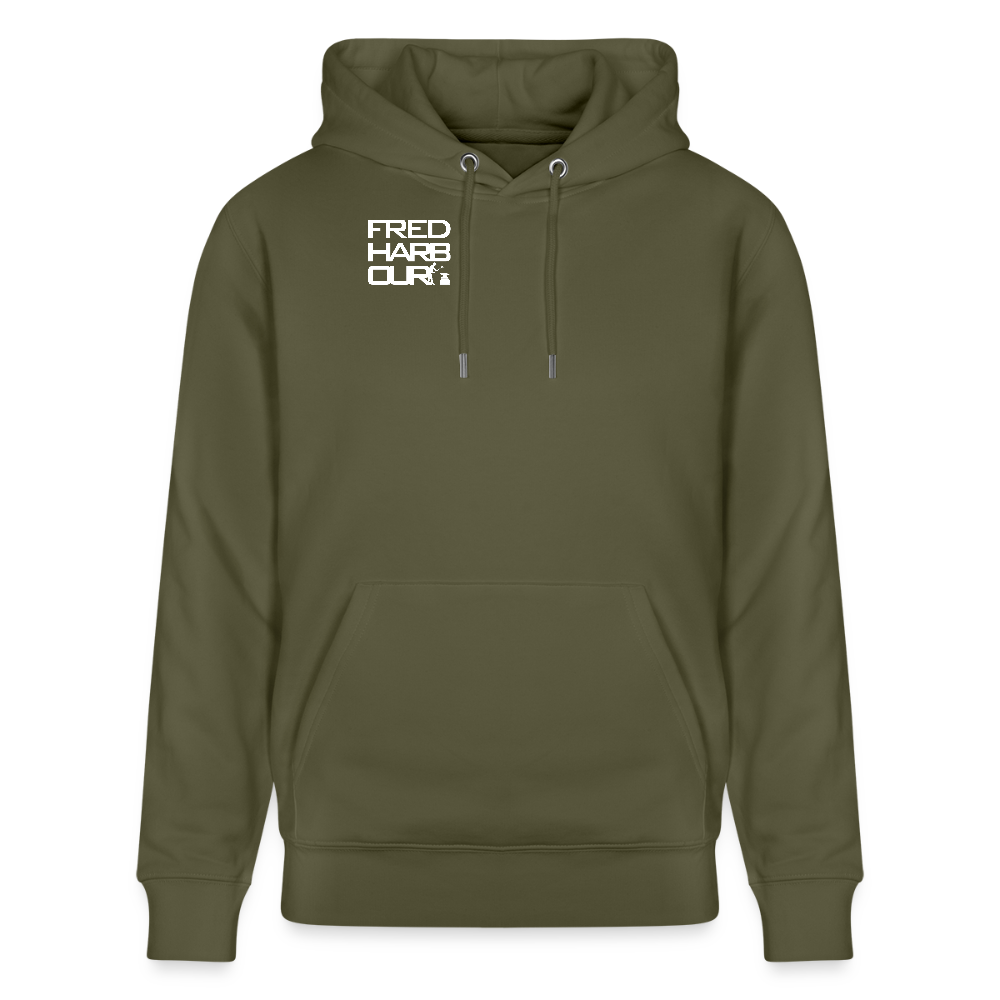 Unisex Hoodie "Ski & Dog" - Khaki Grün