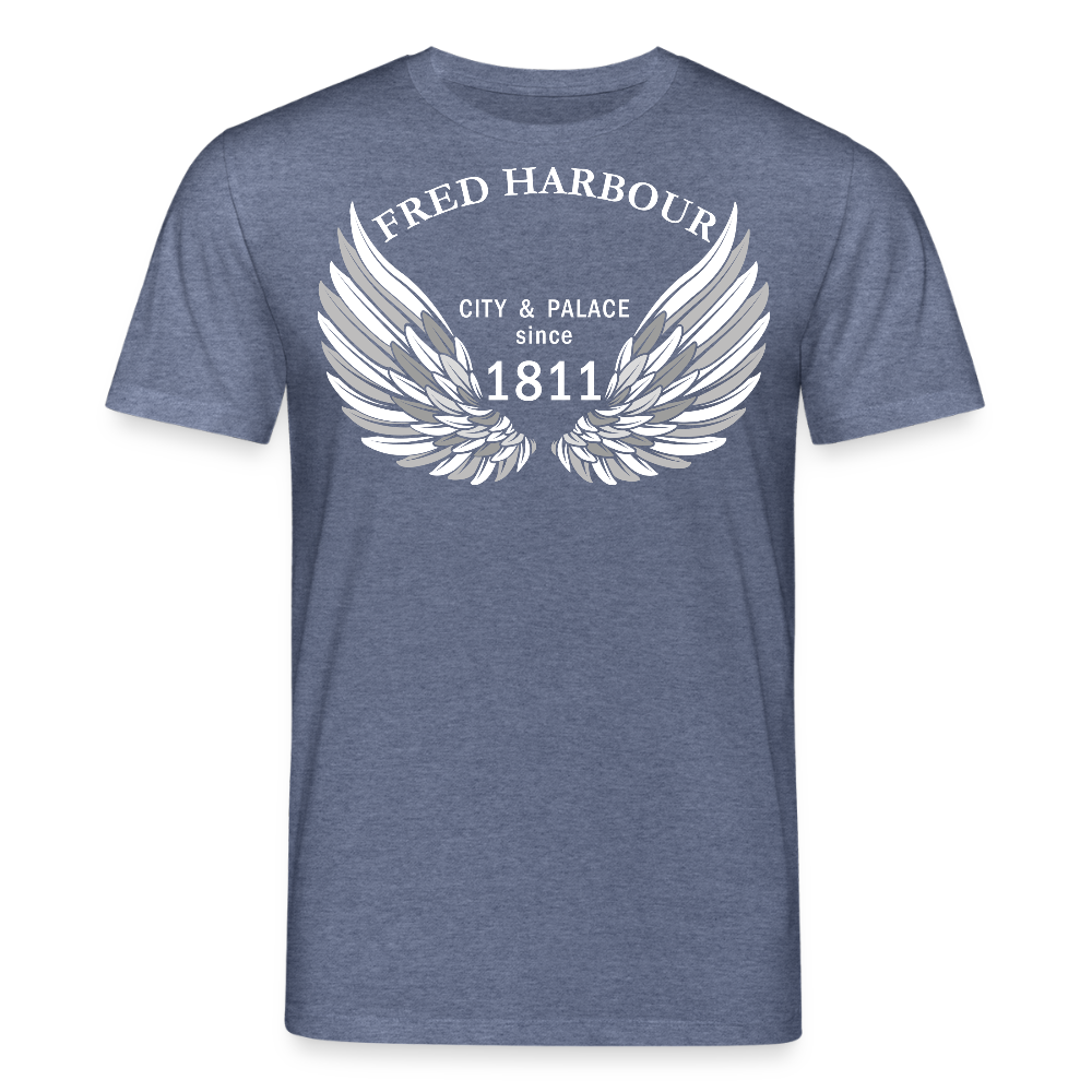 Unisex T-Shirt "Wings" - Dunkelblau meliert
