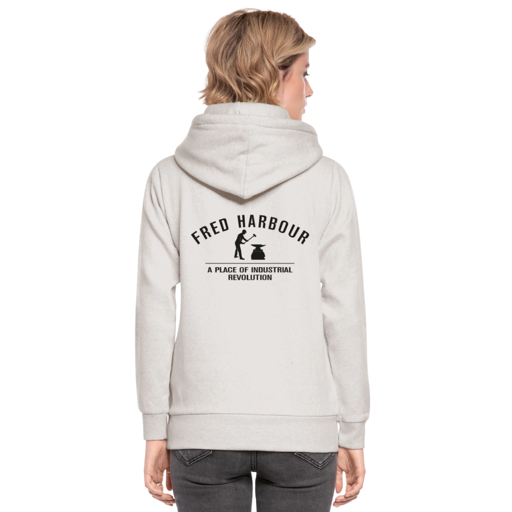UNISEX Schalkragen Hoodie classic - Beige meliert
