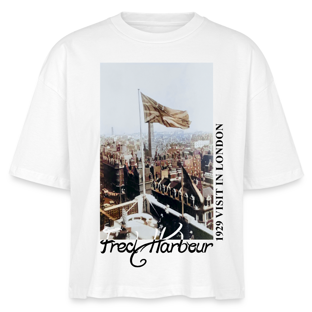 Women Boxy T-Shirt "Union Above" - Weiß