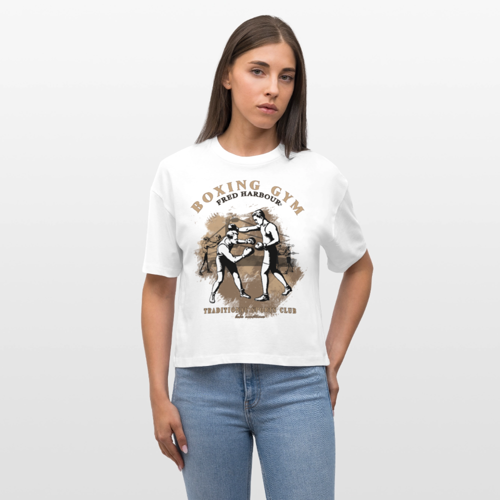 Women Boxy T-Shirt  "boxing one" - Weiß