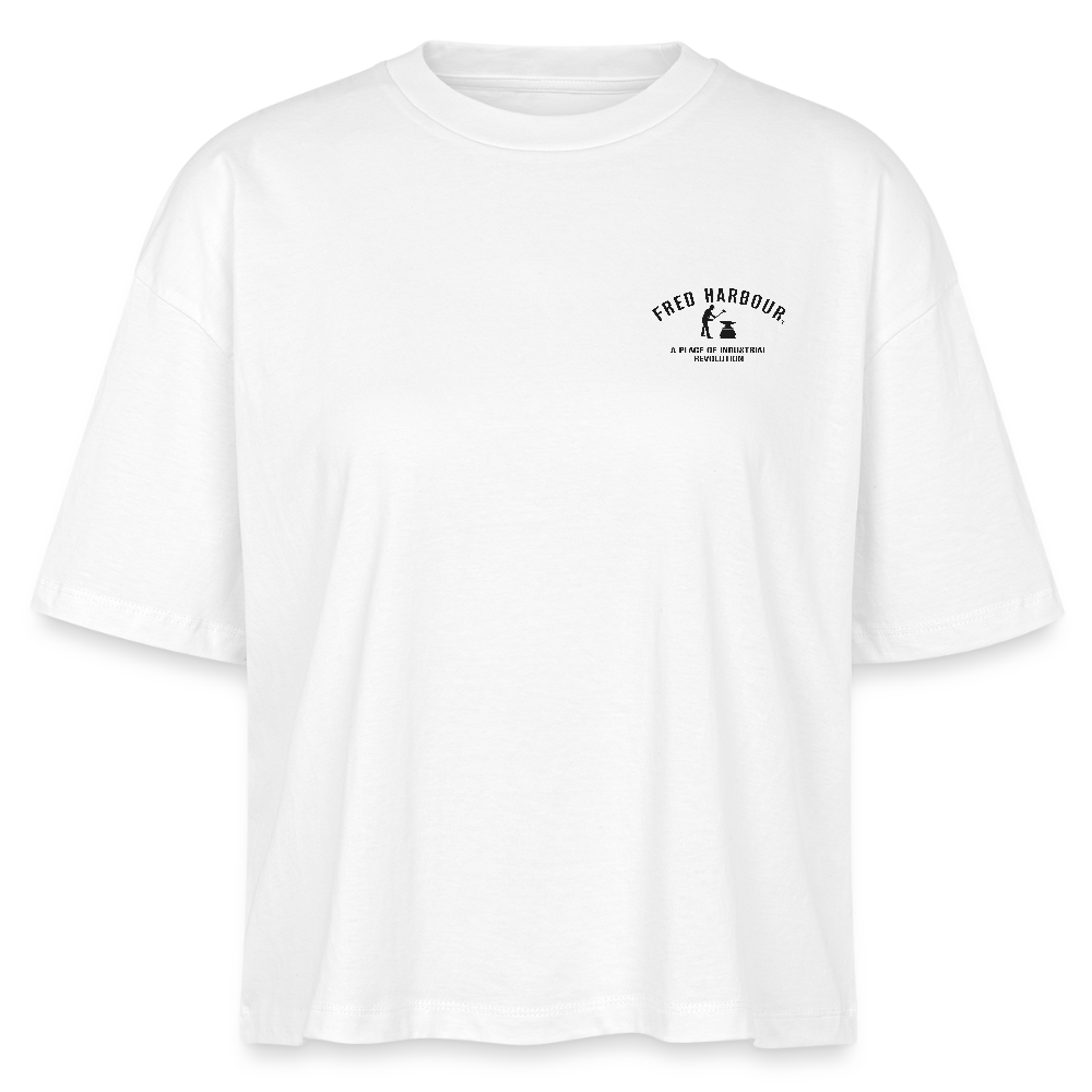 Women Boxy T-Shirt "The Bridge" - Weiß