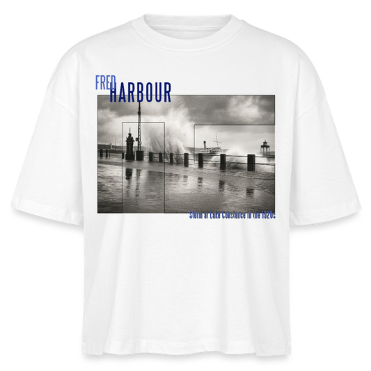 Women Boxy T-Shirt  "Storm" - Weiß