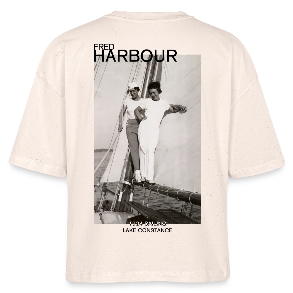 Women Boxy T-Shirt "Sailing II" - Weißgrau