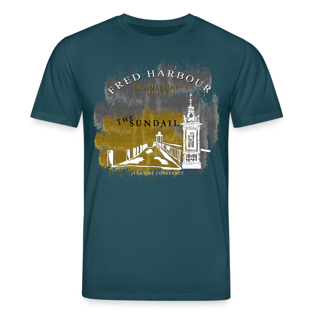 Unisex T-Shirt "sundail" - Dunkles Petrol