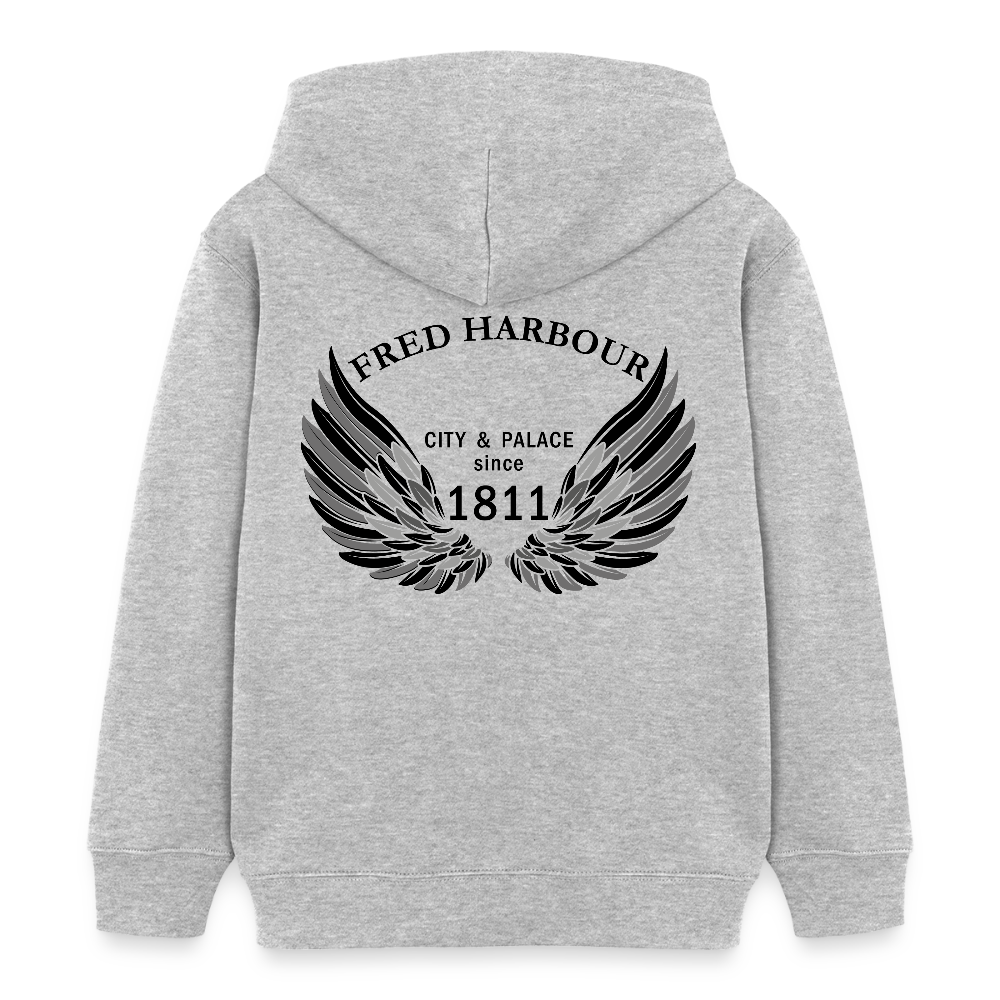Kids Hoodie "Wings" - Grau meliert
