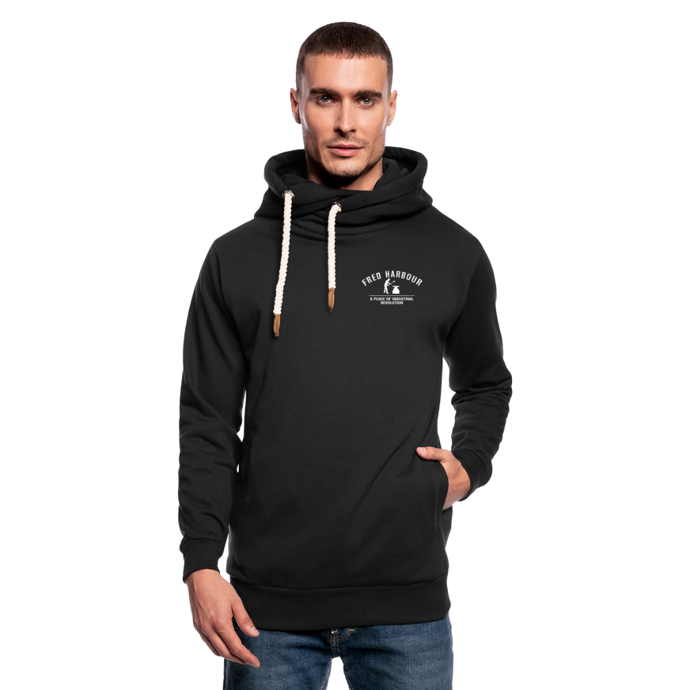 UNISEX Schalkragen Hoodie classic - Schwarz