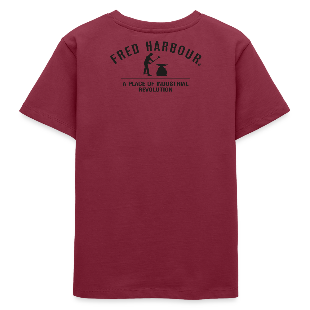 Teenager T-Shirt "seaplane" - Burgunderrot