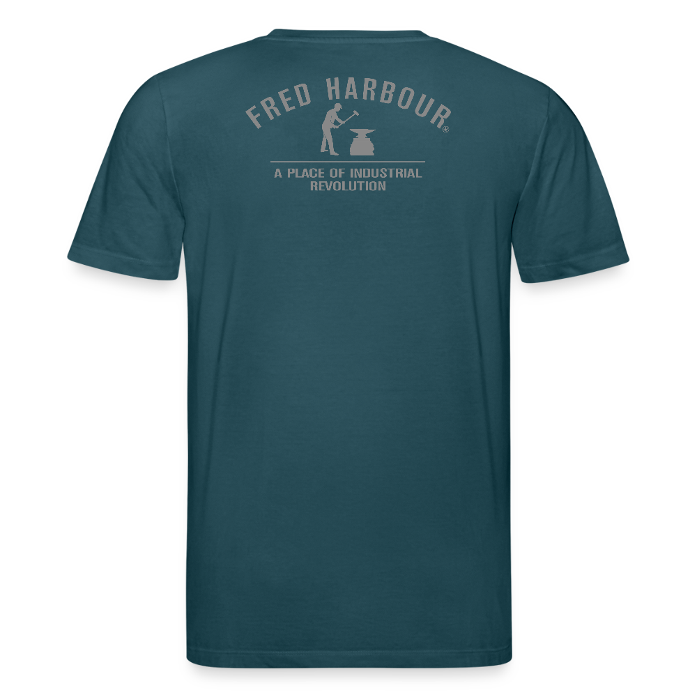 Unisex T-Shirt "The Fly Fisherman" - Dunkles Petrol