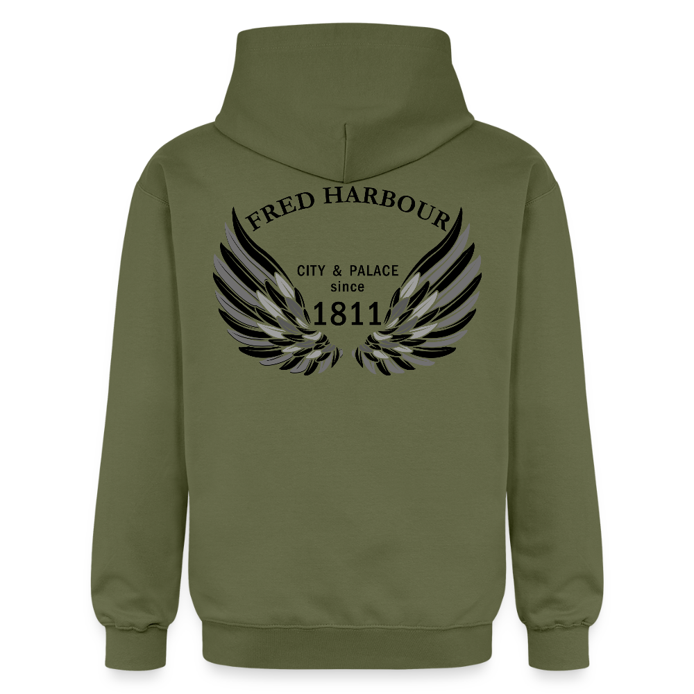 Unisex Hoodie Wings - Militärgrün