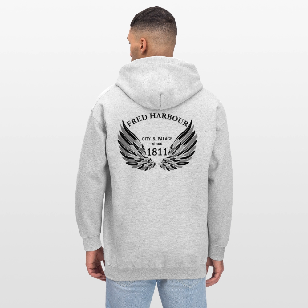 Unisex Hoodie Wings - Hellgrau meliert