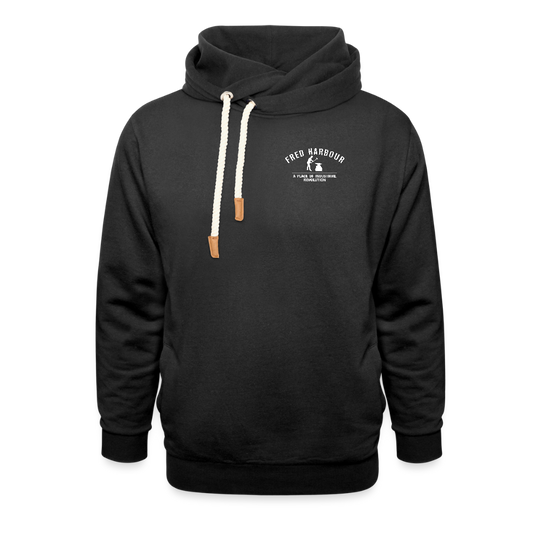 UNISEX Schalkragen Hoodie classic - Schwarz