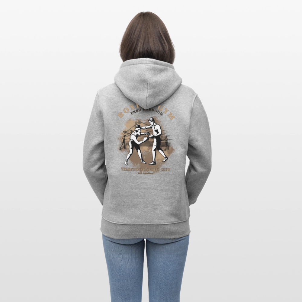 Unisex Hoody "boxing one" - Grau meliert