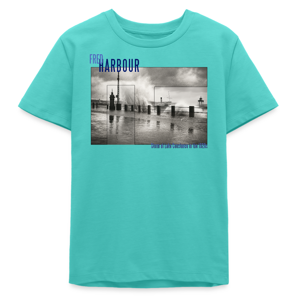 Teenager T-Shirt "Storm" - Poolblau
