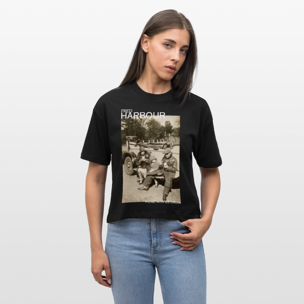 Women Boxy T-Shirt  "St. Pauls" - Schwarz