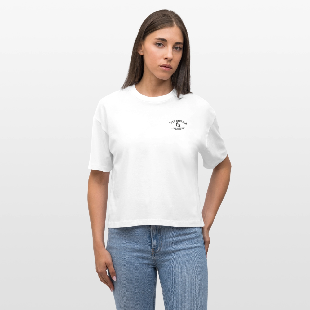 Women Boxy T-Shirt "The Bridge" - Weiß