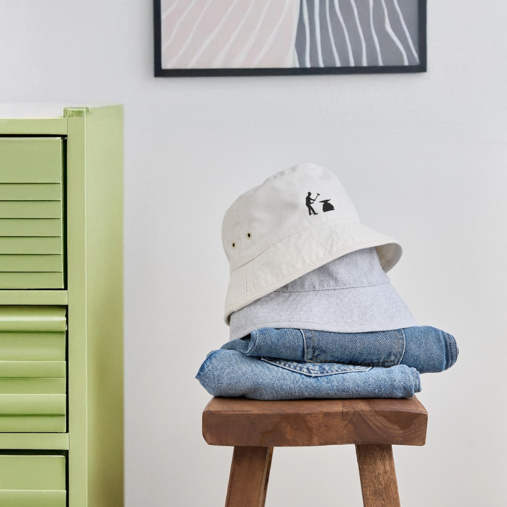 Recycelter Bucket Hat - Grau meliert